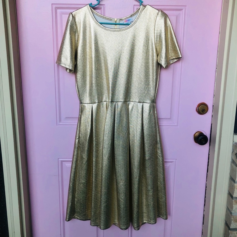 Lularoe gold Amelia dress